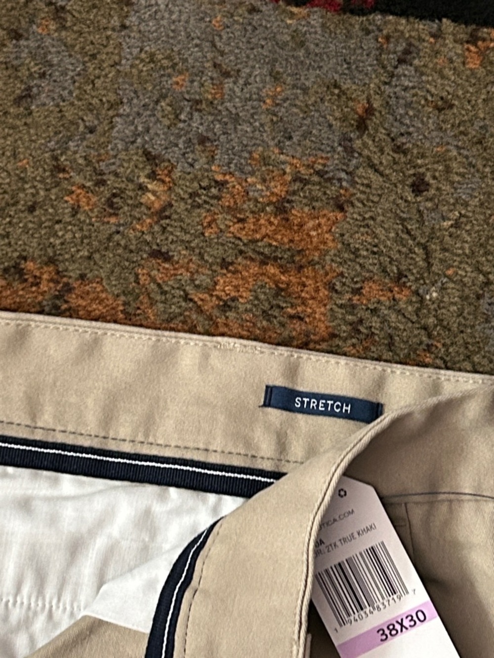 NWT Nautica Men's Beige Chino Pants - Classic Straight Fit - Picture 7 of 8